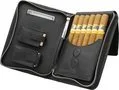 adorini cigar bag  real leather black yarn