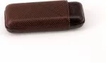 Davidoff cigar case leather R-2 brown 1