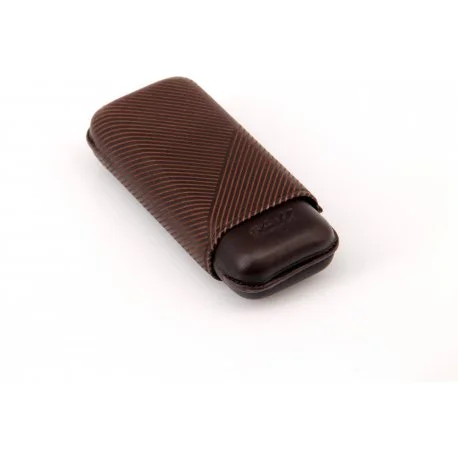 Davidoff cigar case leather R-2 brown 1