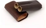Davidoff cigar case leather R-2 brown 1
