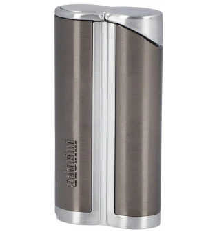 adorini Single Jet Curve Lighter Gunmetal incl. Cigar Punch