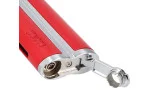 adorini Single Jet Curve Lighter Red / Satin Silver incl. Cigar Punch photo 2