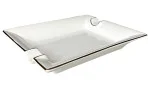 Cigar Ashtray white/silver quadratic