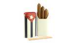 adorini cigar case real leather 2-3 cigars cuban flag photo 13