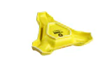 Cigar Ashtray Montecristo yellow-gold 3 cigars photo 2