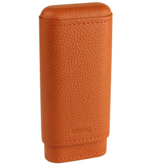 adorini cigar case real leather 2-3 cigars Crocus Orange