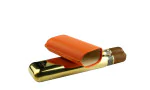 S.T. Dupont Cigar Case for 2 Cigars Orange/Golden 183256 photo 3