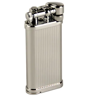 IM Corona pipe lighter Old Boy chrom stripes