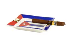Ceramic Cigar Ashtray Cuban Flag photo 2