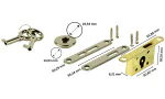 Humidor Swing bolt Lock Set silver photo 5