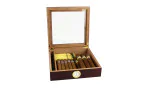 BigSmoke Humidor brown with glas lid photo 3