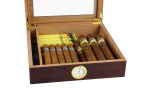 BigSmoke Humidor brown with glas lid photo 5