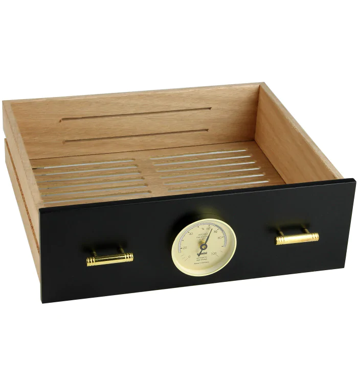 Drawer for adorini Humidor Chianti medium black with hygrometer hole photo 5