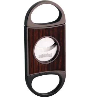 adorini 'Fusion' Double Blade Cutter Gun Metal Ebony