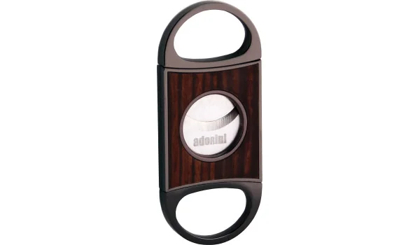 adorini 'Fusion' Double Blade Cutter Gun Metal Ebony