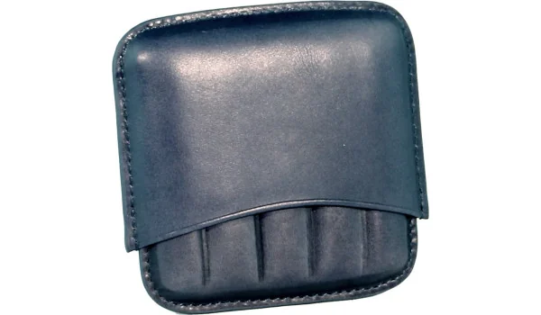Angelo cigar case 5 leather blue grey