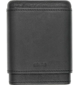 adorini Real Leather Case for 3-5 Cigars Black