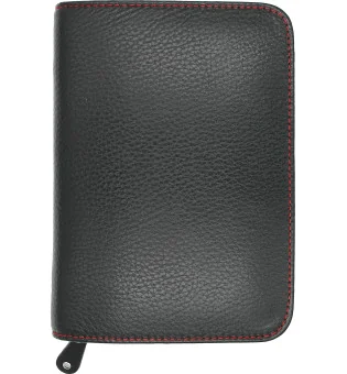 adorini Cigar Bag Real Leather Red Topstitching