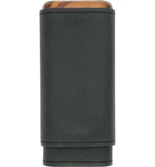 adorini Adaptable Genuine Leather Cigar Case Black 2-3