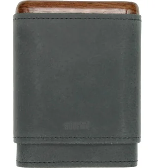 adorini Adaptable Genuine Leather Cigar Case Black 3-5