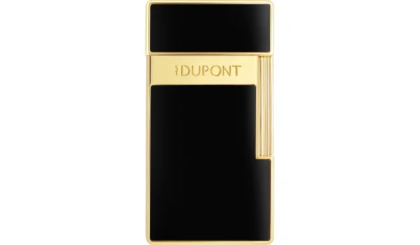 S.T. Dupont Biggy Lighter Black Lacquer Golden 025222