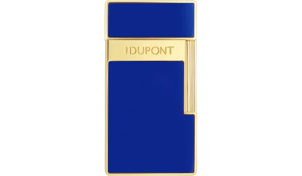 S.T. Dupont Biggy Lighter Blue Lacquer Golden 025225