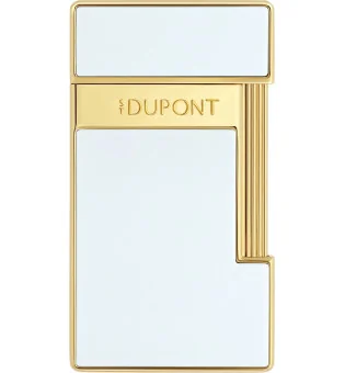 S.T. Dupont Slimmy Lighter White Lacquer Gold 028224