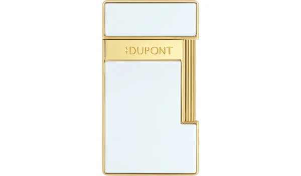 S.T. Dupont Slimmy Lighter White Lacquer Gold 028224