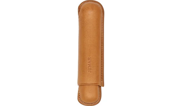 Jemar Leather Single Cigar Case Natural 464/1