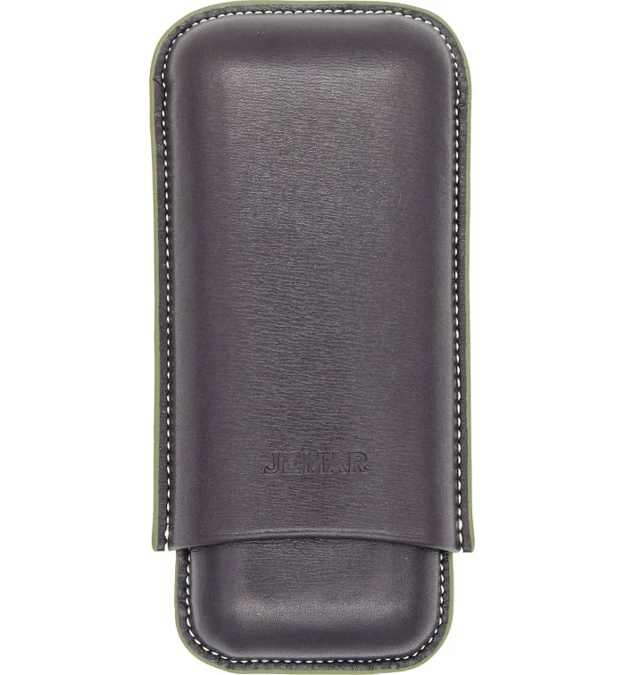 Jemar Leather Double Cigar Case Edge Barniz 464/2