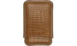 Jemar Leather Triple Cigar Case Coco Camel 464/3