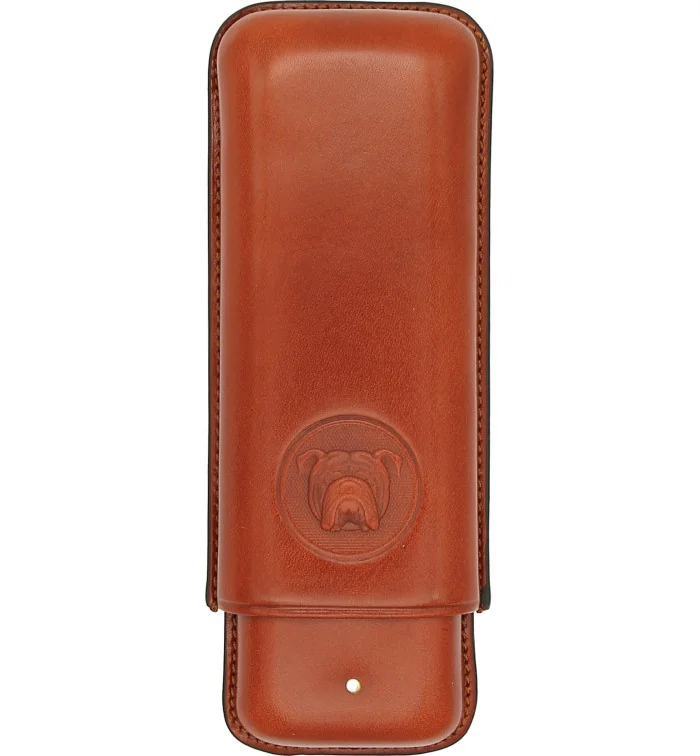 Bulldog by Dunhill Cigar Case Corona Extra Brown 2
