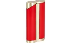adorini Single Jet Curve Lighter Red / Satin gold incl. Cigar Punch photo 7