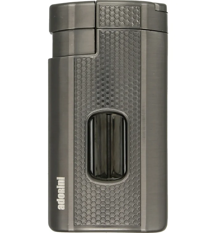 adorini Triple Jet Lighter V-Cut Gun Metal photo 2
