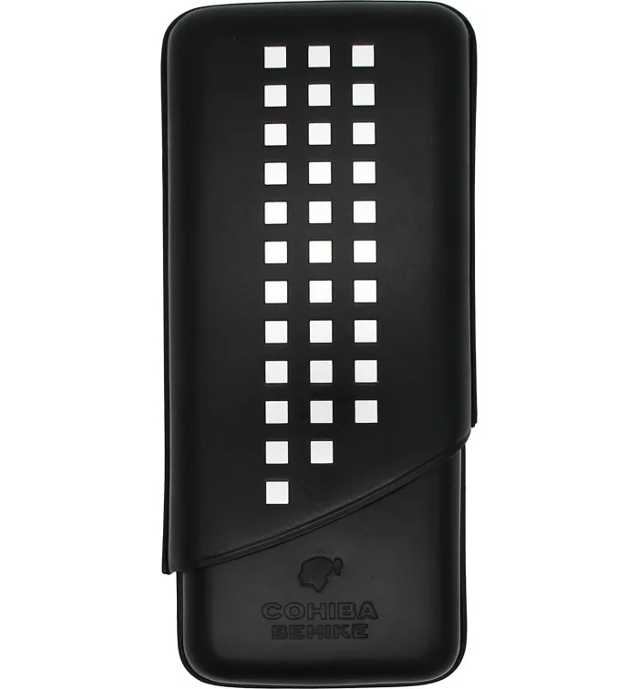Cohiba Behike Triple Cigar Leather Case Black photo 2