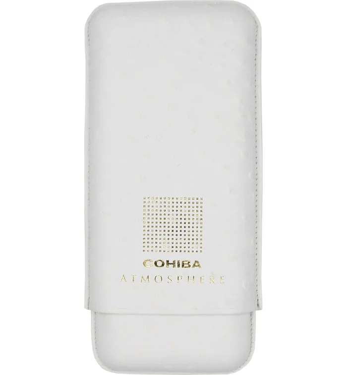 Cohiba Atmosphere Cigar Case Leather white and gold