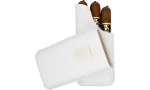 Cohiba Atmosphere Cigar Case Leather white and gold photo 2
