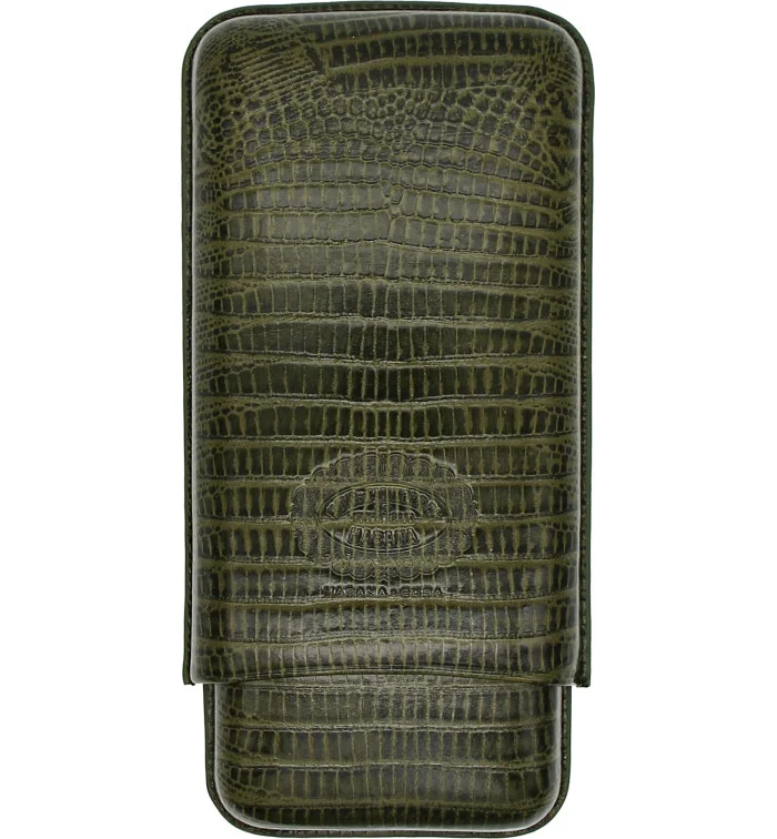 Hoyo de Monterrey Cigar Case Leather green 3 pcs.