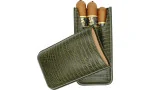 Hoyo de Monterrey Cigar Case Leather green 3 pcs. photo 2