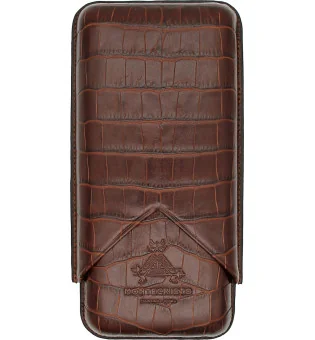 Montecristo Cigar Case Leather Brown 3 pcs.