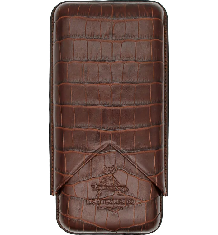 Montecristo Cigar Case Leather brown 3 pcs.