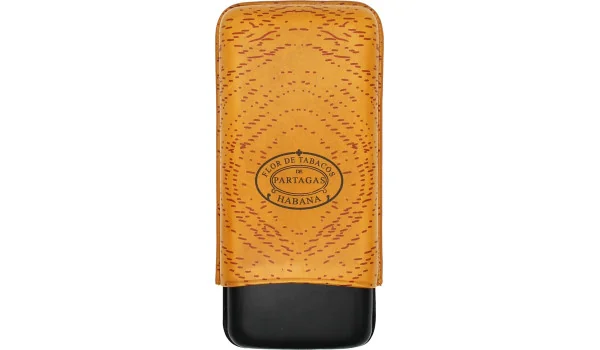 Partagas Classic Cigar Case Leather Orange and Black 3 pcs.