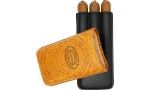 Partagas Classic Cigar Case Leather orange and black 3 pcs. photo 2