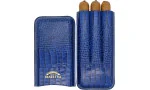 Partagas Linea Maestra Cigar Case Leather blue 3 pcs. photo 3