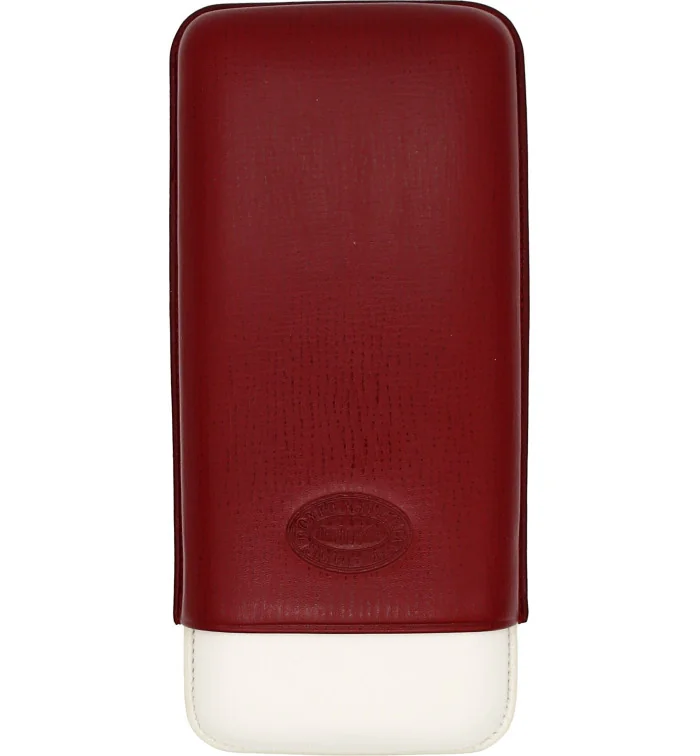 Romeo y Julieta Cigar Case Leather red and gray 3 pcs.
