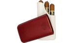 Romeo y Julieta Cigar Case Leather red and gray 3 pcs. photo 2