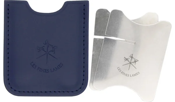 Les Fines Lames Cigar Bench with Leather Case Petrol Blue