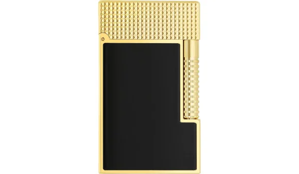 S.T. Dupont Le Grand Lighter Black Lacquer Yellow Gold Diamondhead C23790CL