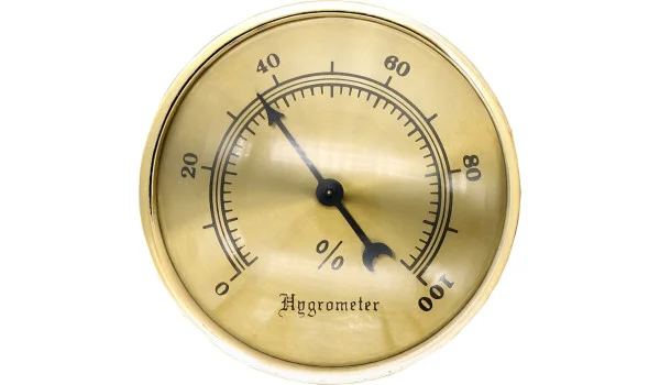 Hygrometer big basic gold