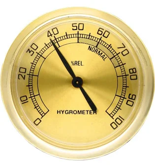 Hygrometer medium basic gold